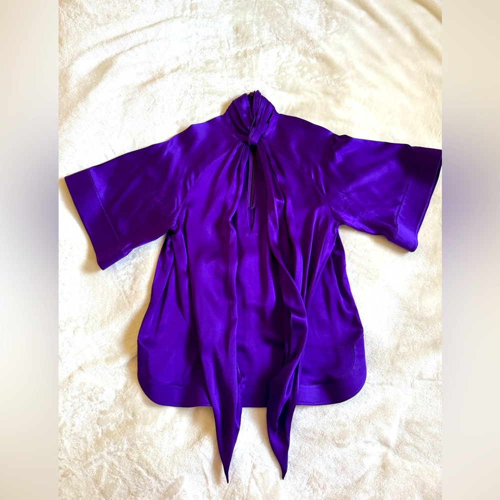 Givenchy Rich Purple Silk Blouse